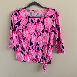 Lilly Pulitzer Via Amor 3/4 Top Sz S